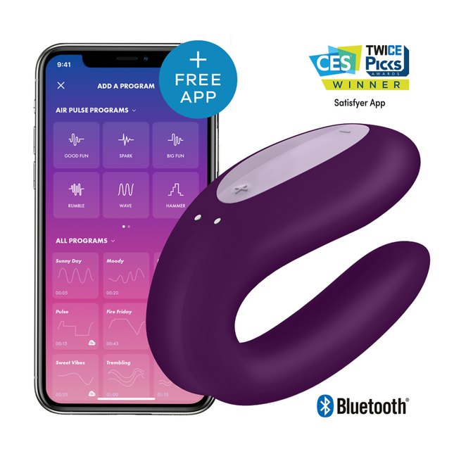 SATISFYER - DOBLE JOY CON APP NEGRO
