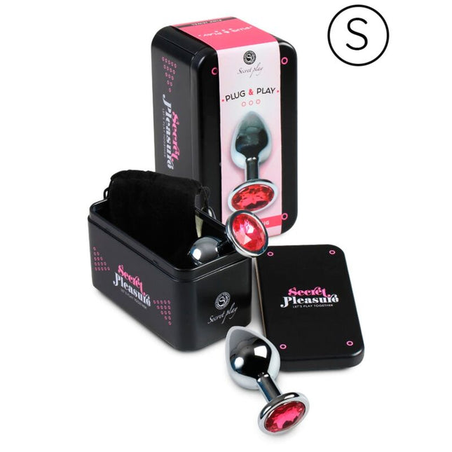 SECRETPLAY - PLUG ANAL DE ALUMINIO, FUCSIA, 7 CM