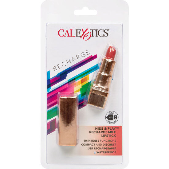 CALEXOTICS - BALA RECHARGEABLE LIPSTICK HIDE &amp; PLAY RED