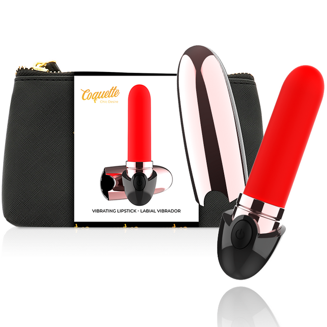 COQUETTE CHIC DESIRE - VIBRATOR RECHARGEABLE LIPSTICK BLACK/GOLD