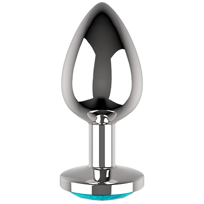 COQUETTE TOYS - PLUG ANAL METAL COLOR AZUL TALLA M 3.5 X 8CM