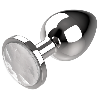 COQUETTE CHIC DESIRE - PLUG ANAL METAL COLOR BLANCO TALLA L 4 X 9 CM