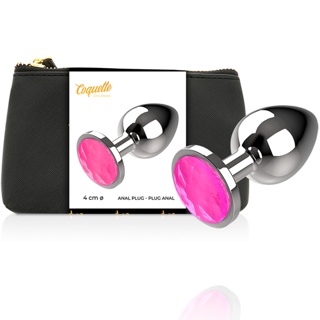 COQUETTE CHIC DESIRE - PLUG ANAL METAL COLOR ROSA TALLA L 4 X 9 CM