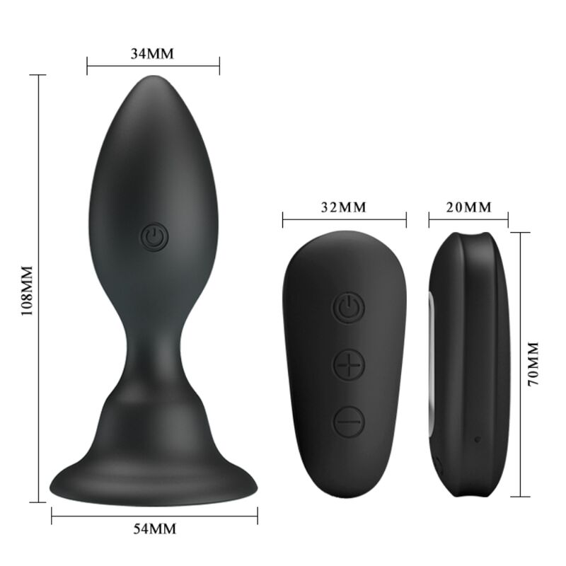 ANALSTECKER MIT VIBRATION - MIT FERNBEDIENUNG