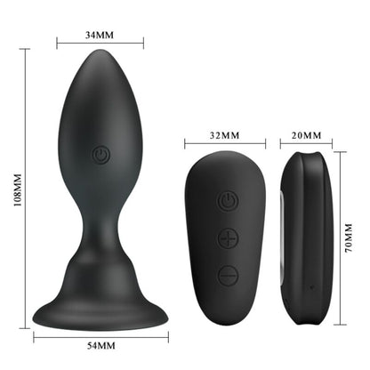 ANALSTECKER MIT VIBRATION - MIT FERNBEDIENUNG