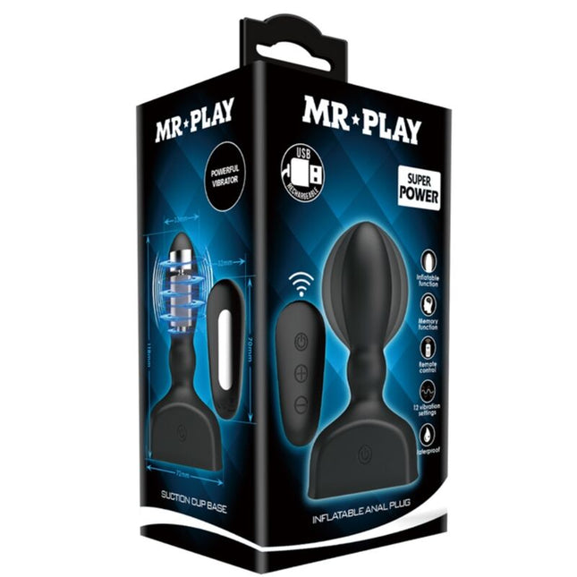 MR PLAY - AUFBLASBARER ANALSTECKER MIT FERNBEDIENUNG