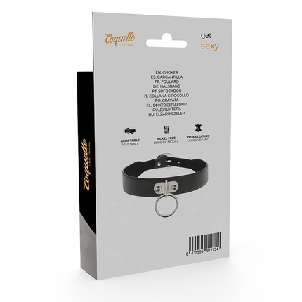 COQUETTE CHIC DESIRE - VEGAN LEATHER NECKLACE FETISH ACCESSORY