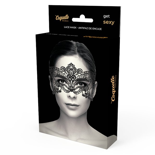 COQUETTE CHIC DESIRE - MASCARILLA ANCHA DE ENCAJE NEGRO