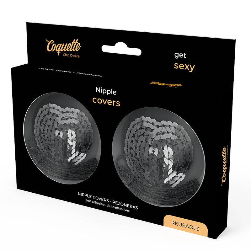 COQUETTE CHIC DESIRE - SCHWARZE PAILLETTEN-NIPPELCOVER