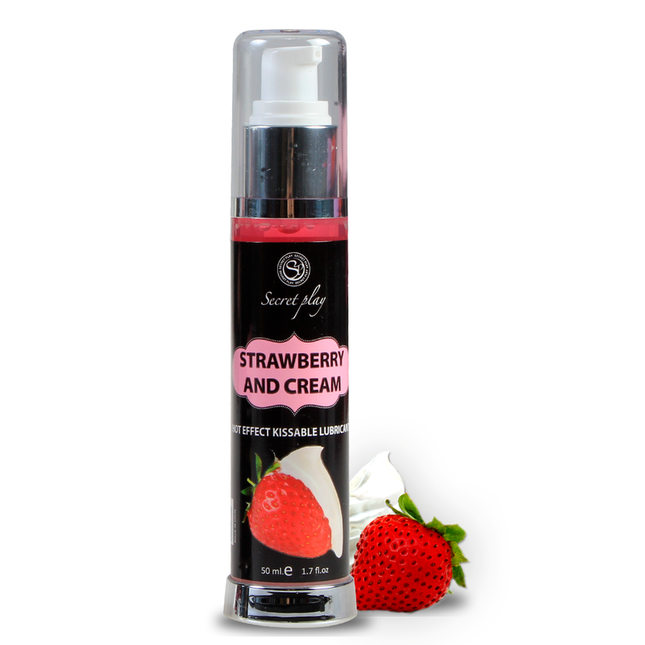 SECRETPLAY - LUBRICANT 2-1 HEATING EFFECT STRAWBERRY &amp; CREAM 50 ML