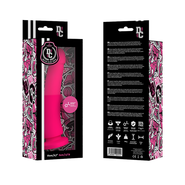 DELTA CLUB - JUGUETES DILDO ROSA SILICONA MÉDICA 17 CM -O- 3 CM