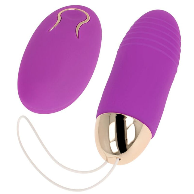 OHMAMA - HUEVO VIBRADOR CON CONTROL REMOTO 10 VELOCIDADES MORADO