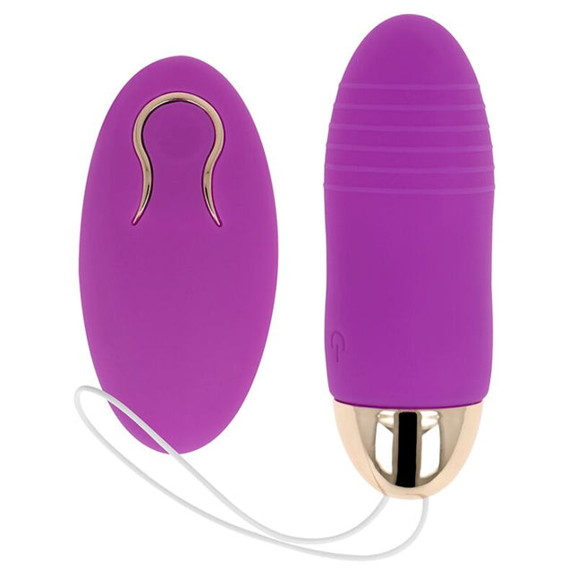 OHMAMA - HUEVO VIBRADOR CON CONTROL REMOTO 10 VELOCIDADES MORADO