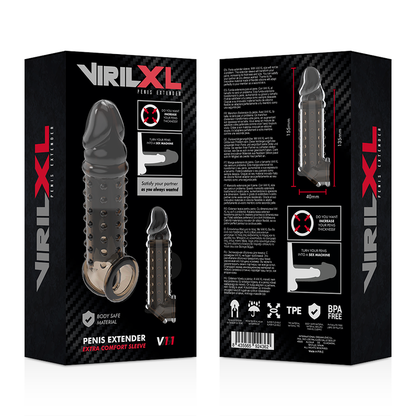 VIRILXL - PENIS EXTENSION AND SLEEVES V11 BLACK