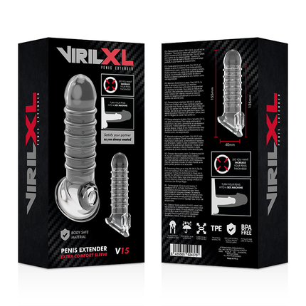 VIRILXL - PENIS EXTENSION AND SLEEVES V15 TRANSPARENT