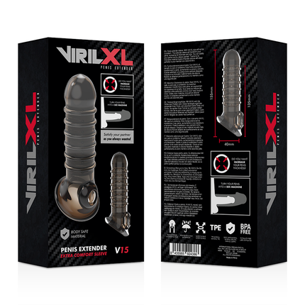 VIRILXL - PENIS EXTENSION AND SLEEVES V15 BLACK