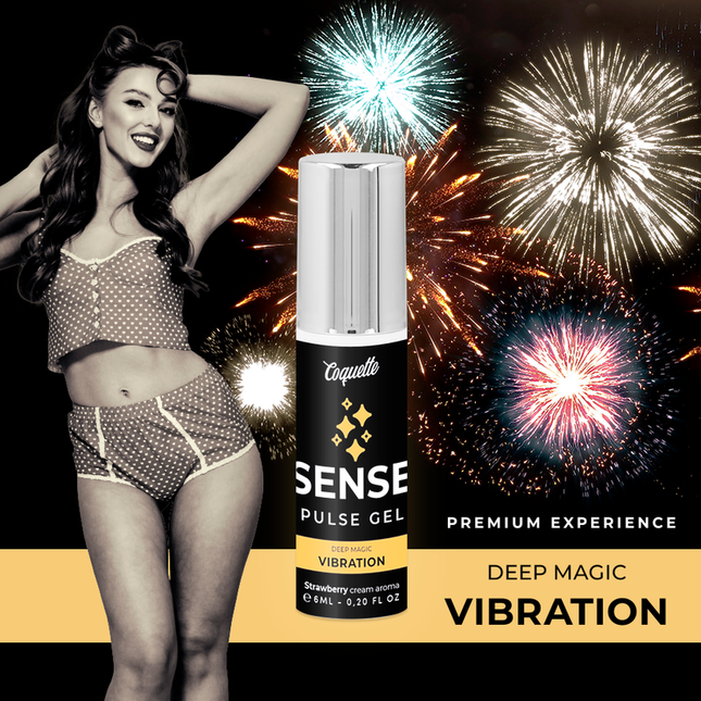 COQUETTE CHIC DESIRE - GEL VIBRADOR PULSE FRESA LÍQUIDO PREMIUM 6ML