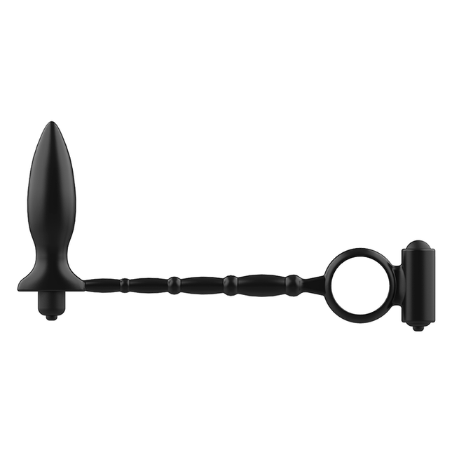 Tapón anal con anillo vibrador