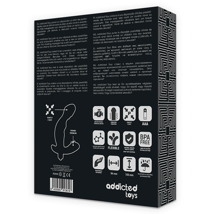ADDICTED TOYS - ESTIMULADOR ANAL DE PRÓSTATA VIBRADOR REALISTA DEL PUNTO P DE SILICONA