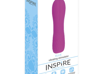 Lila silikon vibrierender stimulator in inspire essential verpackung für persönliche stimulierung