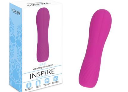 Vibrierender stimulator inspire essential ellie purple in leuchtendem rosa silikon mit ergonomischem design