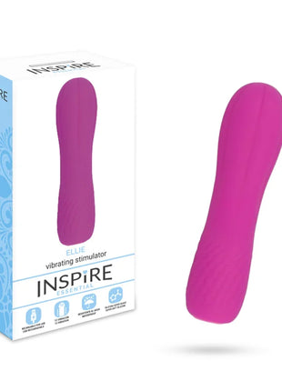 Vibrierender stimulator inspire essential ellie purple in leuchtendem rosa silikon mit ergonomischem design
