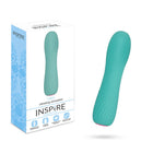 Teal silikon vibrierender stimulator mit strukturierter oberfläche und rosa spitze modell Leila von Inspire Essential