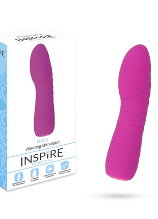 Vibrierender stimulator inspire essential myla purple in leuchtendem pink aus silikon mit ergonomischem design und glatter oberfläche