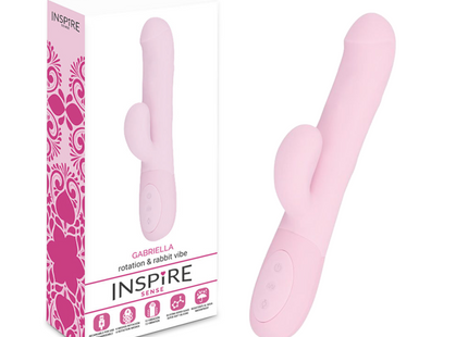 Inspire sense gabriella pink silikonhasenförmiges rotations- und vibrationsspielzeug in rosa
