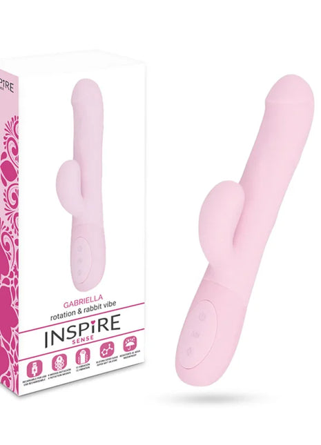 Inspire sense gabriella pink silikonhasenförmiges rotations- und vibrationsspielzeug in rosa