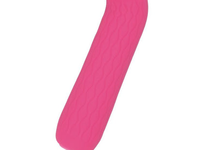 Ein lebhaft rosa silikonhülle mit strukturierter oberfläche und glattem, sich verjüngendem design für inspire suction winter pink