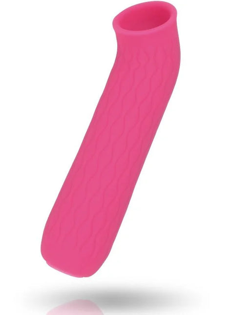 Ein lebhaft rosa silikonhülle mit strukturierter oberfläche und glattem, sich verjüngendem design für inspire suction winter pink