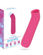 Pink silikon luftklitorisstimulator mit strukturierter oberfläche und gebogenem design inspire suction winter pink