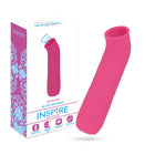 Pink silikon luftklitorisstimulator mit strukturierter oberfläche und gebogenem design inspire suction winter pink