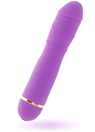 Intense airon lila silikon vibrator mit goldfarbener metallband und 20 geschwindigkeiten