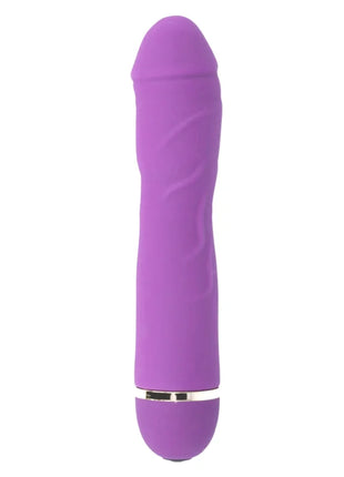 Intense airon 20 geschwindigkeiten silikon lila vibratorspielzeug mit silbernem metallband am grund
