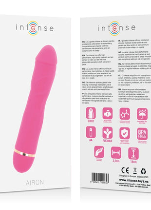 Rosa silikon vibrator intense airon mit goldfarbenem ring und 20 geschwindigkeiten