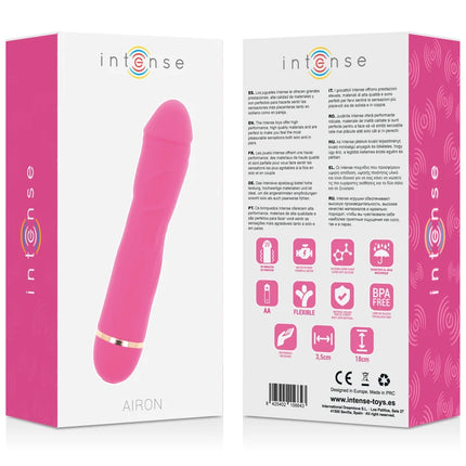 Rosa silikon vibrator intense airon mit goldfarbenem ring und 20 geschwindigkeiten