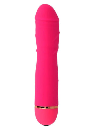 Intense airon silikon vibrator rosa mit goldfarbenem metallband und 20 geschwindigkeiten sichtbar