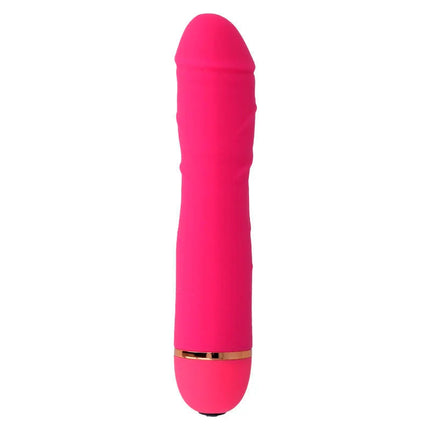 Intense airon silikon vibrator rosa mit goldfarbenem metallband und 20 geschwindigkeiten sichtbar
