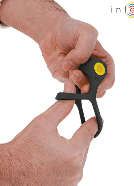 INTENSE - ALEX VIBRATOR DOPPEL-PENISRING 10 VIBRATIONEN SCHWARZ - Penisring mit Vibration