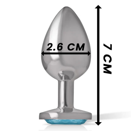 INTENSE - ALUMINIUM-METALL-ANAL-STECKER BLAUES HERZ GRÖSSE S - Analplug