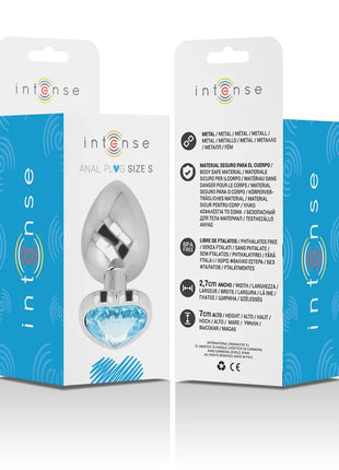 INTENSE - ALUMINIUM-METALL-ANAL-STECKER BLAUES HERZ GRÖSSE S - Analplug