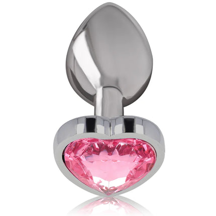 INTENSE - ALUMINIUM-METALL-ANAL-STECKER ROSA HERZ GRÖSSE L - Analplug