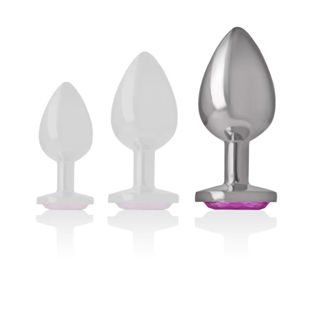 INTENSE - ALUMINIUM-METALL-ANAL-STECKER ROSA HERZ GRÖSSE L - Analplug