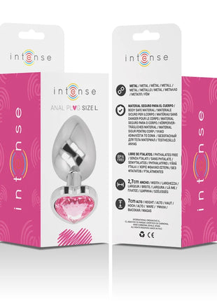 INTENSE - ALUMINIUM-METALL-ANAL-STECKER ROSA HERZ GRÖSSE L - Analplug