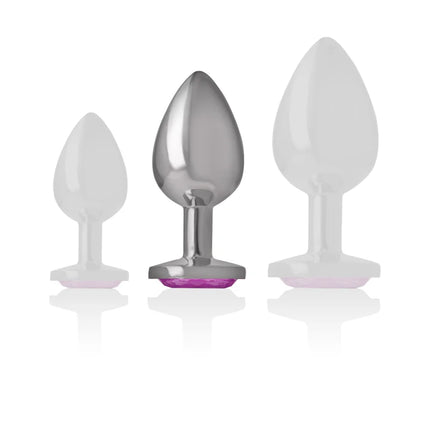 INTENSE - ALUMINIUM-METALL-ANAL-STECKER ROSA HERZ GRÖSSE M - Analplug