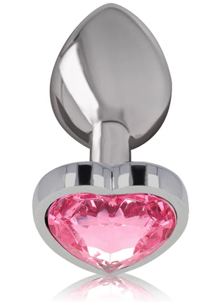 INTENSE - ALUMINIUM-METALL-ANAL-STECKER ROSA HERZ GRÖSSE M - Analplug
