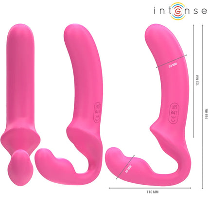 Intense amy doppelvibrator 20 cm rosa mit ergonomischen kurven und strukturierter griffigkeit