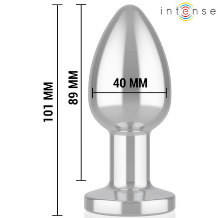 INTENSE - ANAL PLUG 10 VIBRATIONEN METALL MIT FERNBEDIENUNG L - Analplug